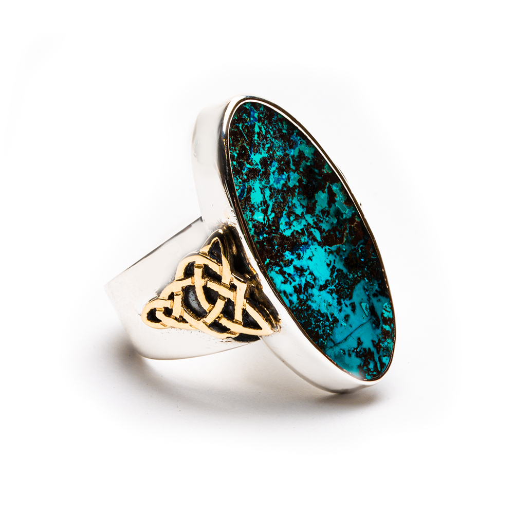 One-of-a-Kind Kalisi Ring with Turquoise in