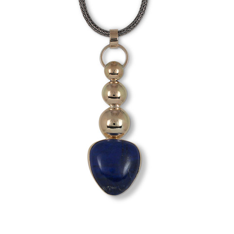 One-of-a-Kind Lapis Parabola Pendant in