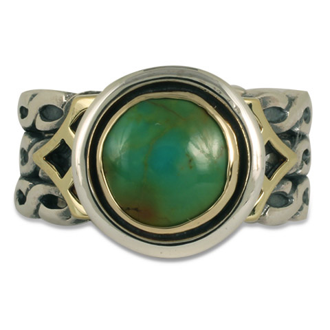 One-of-a-Kind Maya Turquoise Ring in Front View