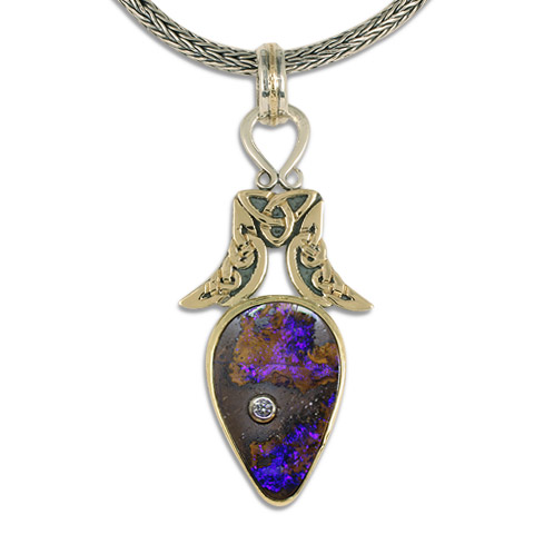 One-of-a-Kind Moon Boulder Opal Pendant in