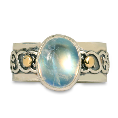 One-of-a-Kind Moonstone Heartly Ring in