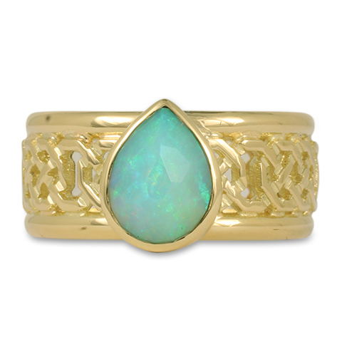 One-of-a-Kind Shannon Window Ring with Ethiopian Opal in