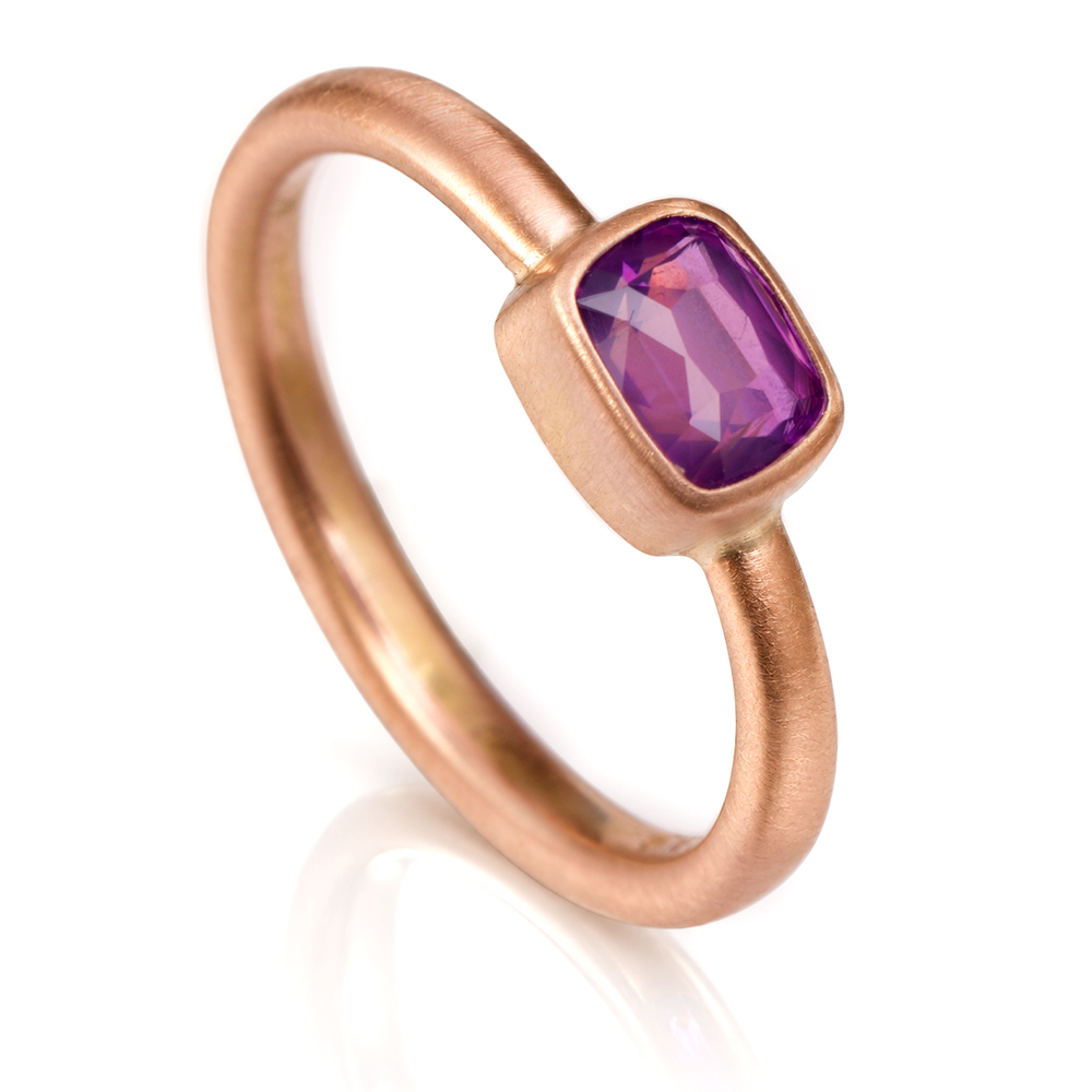 One-of-a-Kind Solus Ring with Purple Sapphire in