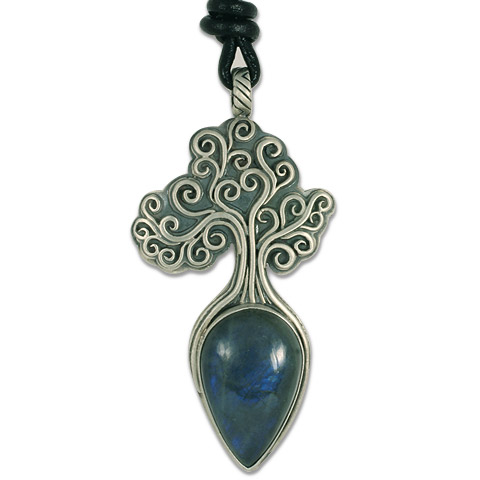 One-of-a-Kind Tree of Life Medium Pendant with Labradorite in