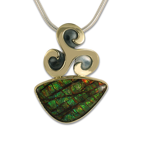 One-of-a-Kind Triscali Ammolite Pendant in