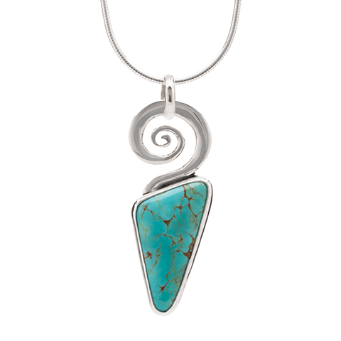 One-of-a-Kind Vox Mundi Pendant with Turquoise in