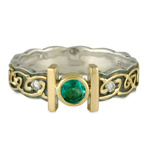 Open Petra Engagement Ring in Emerald