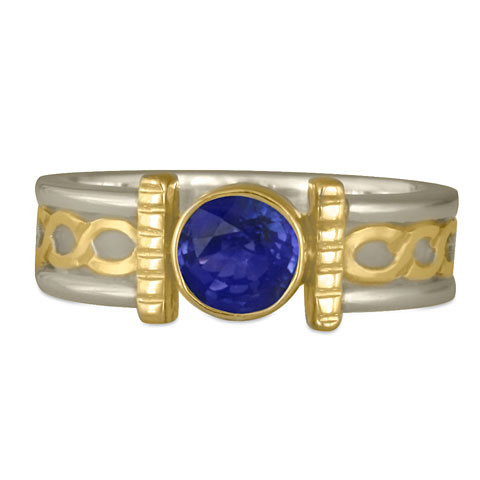 Open Rope Engagement Ring in Sapphire