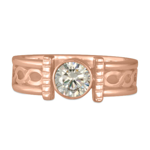Open Rope Engagement Ring in 14K Rose Gold