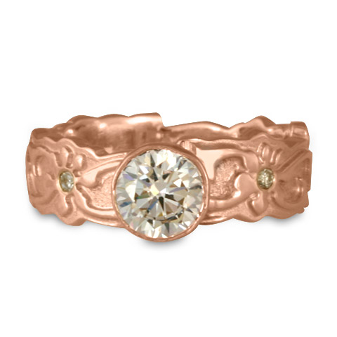 Persephone Engagement Ring with Gems in 14K Rose Gold