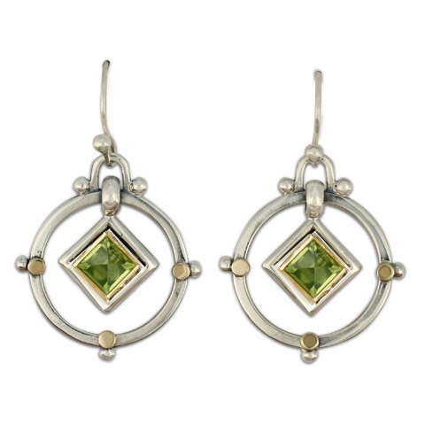 Petey Earrings in Peridot