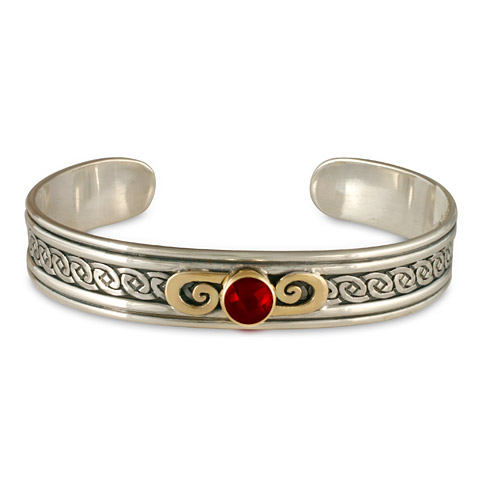 Petra Swirl Cuff Bracelet in Garnet