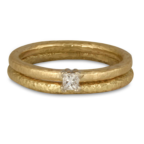 Playa Bridal Ring Set in 14K Yellow Gold