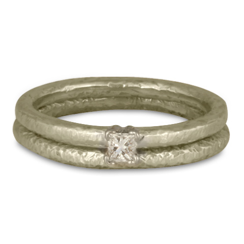 Playa Bridal Ring Set in 18K White Gold