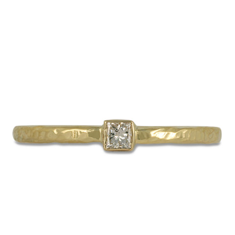 Playa Ring with Square Diamond in