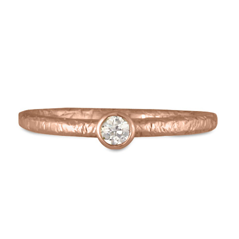 Playa Stacker Engagement Ring with Tube Mount in 14K Rose Gold