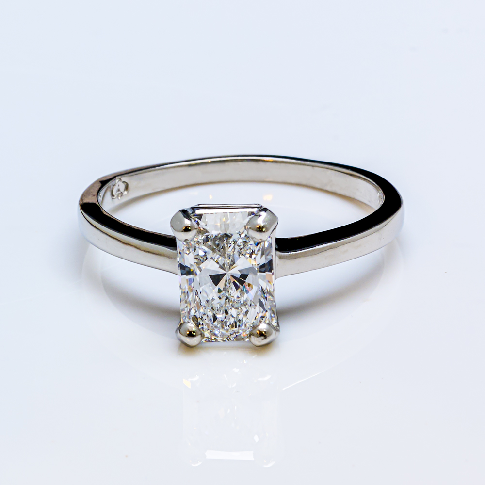 Radiant Solitaire Engagement Ring in