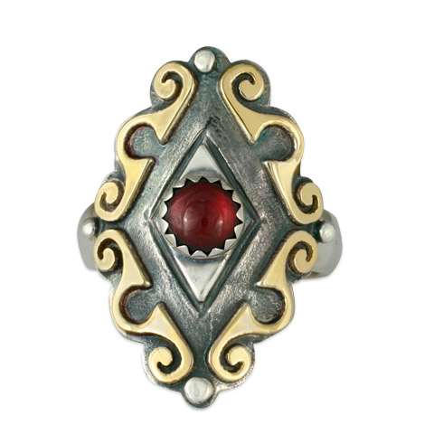 Ravena Ring in Garnet