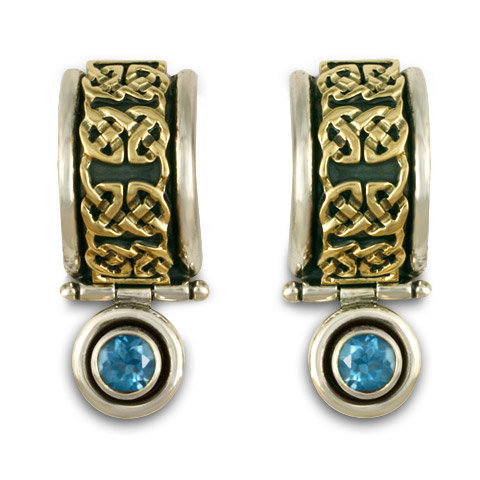 Renee Earrings in Swiss Blue Topaz