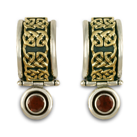 Renee Earrings in Garnet