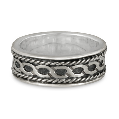 Rope Twist Wedding Ring in Sterling Silver