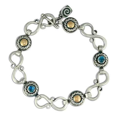 Seville Bracelet with Gems in Swiss Blue Topaz