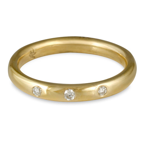 Simplicity Wedding Ring with Gems in