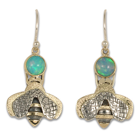 Simply Bee Earrings with Ethiopian Opal in