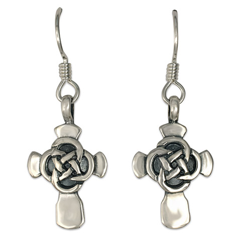 Sita Cross Earrings in Sterling Silver