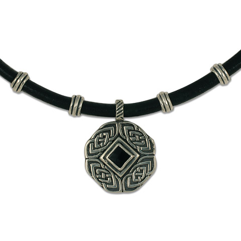 Skyler Medallion Necklace in Front View