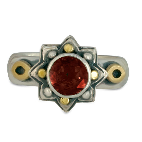 Sunrope Ring in Garnet