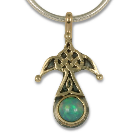 Swallow Pendant with Opal Small in