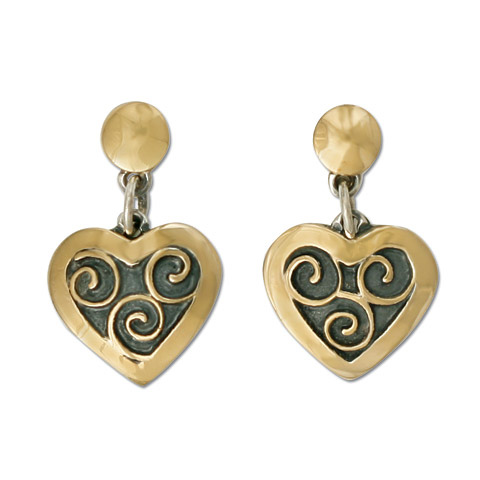 Swirl Heart Earrings in