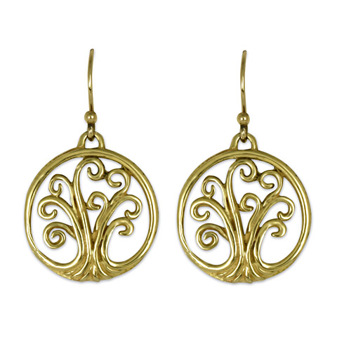 Tree of Life Earrings Mini in 18K Yellow Gold