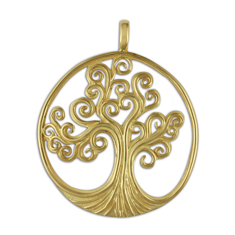 Tree of Life Pendant 14K Large in