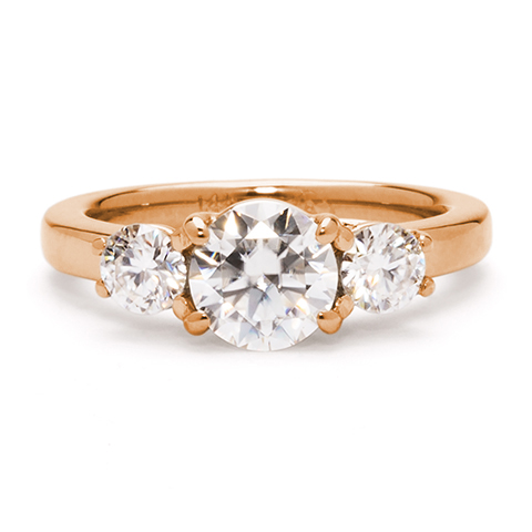 Trifecta Engagement Ring in 14K Rose Gold