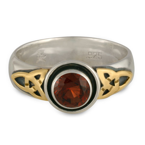 Trinity Cup Ring in Garnet