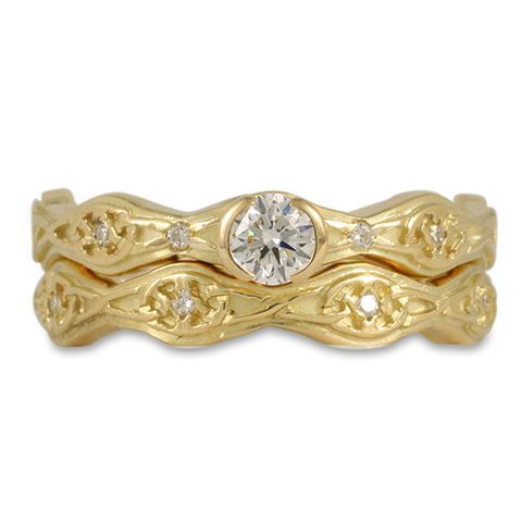 Trinity Twist Bridal Set in Yellow Gold