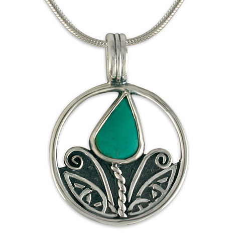 Tulip Turquoise Pendant in