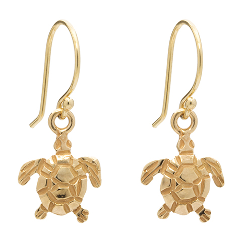 Turtle Earrings Gold in