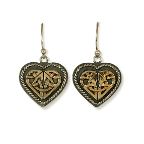 Twisted Heart Earrings in