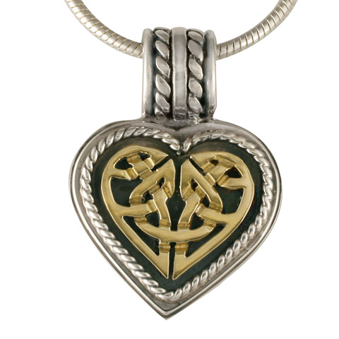 Twisted Heart Pendant in No Gem