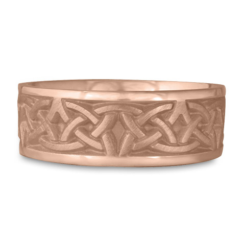 Wide Celtic Arches Wedding Ring in 14K Rose Gold