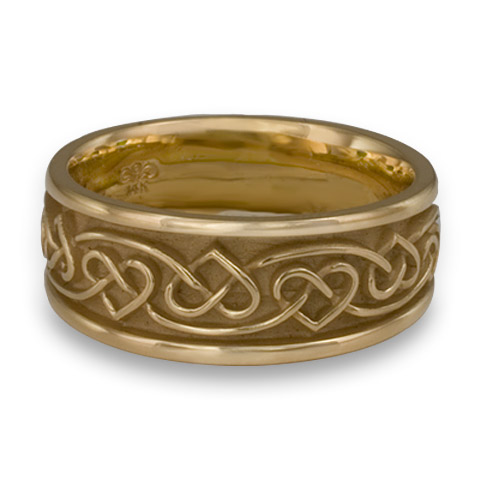 Wide Heartstrings Wedding Ring in 14K Yellow Gold