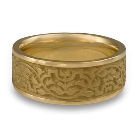 Wide Morocco Wedding Ring in 14K Yellow Gold