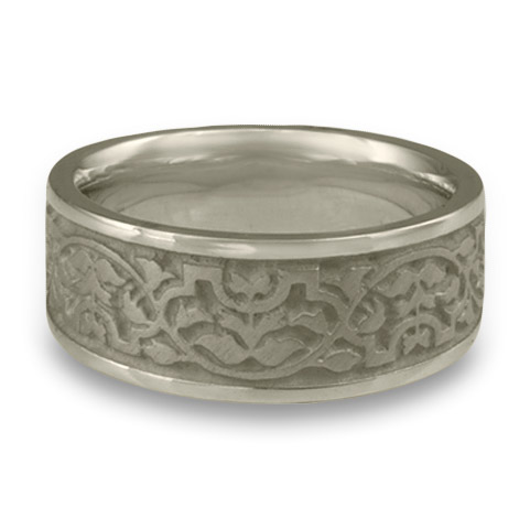 Wide Morocco Wedding Ring in Stainless Steel