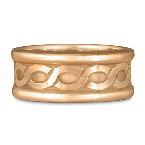 Wide Rope Ring in 18K Rose Gold