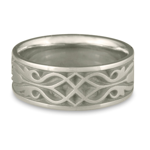 Wide Tulip Braid Wedding Ring in Platinum