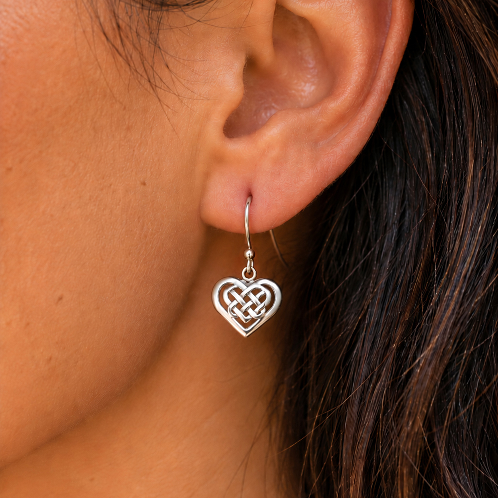 Woven Heart Earrings in