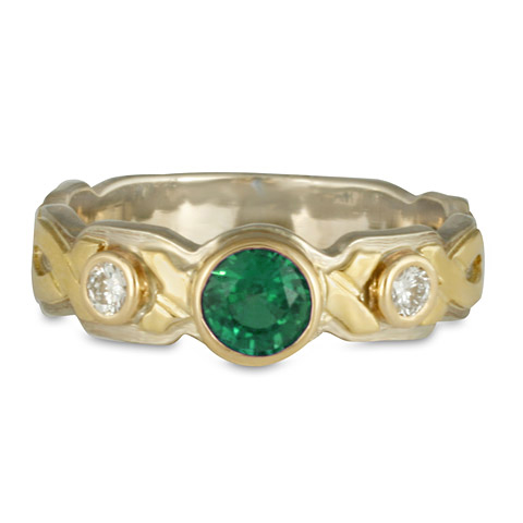 Wrap Solitaire Engagement Ring in Emerald